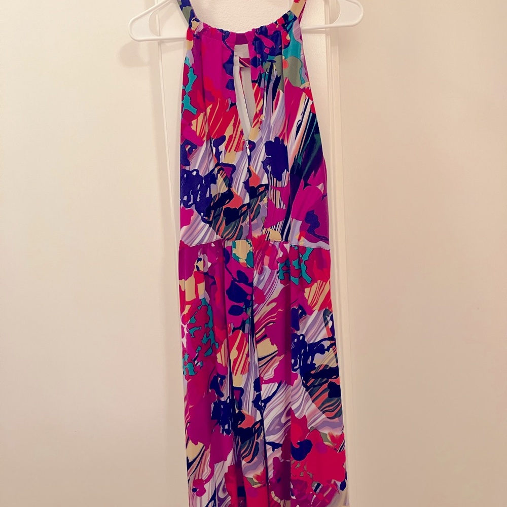 Multi colored Suzi Chin women’s sleeveless dress
